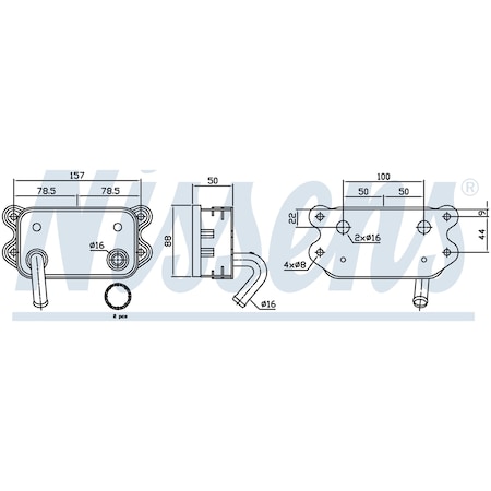 Nissen Oil Cooler, 90580 90580